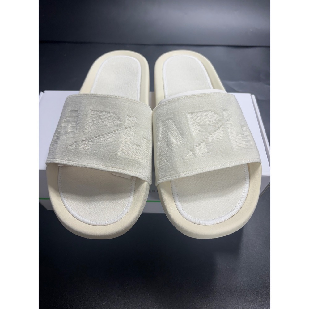 APL TechLoom Velvet Slides Women's Pristine/Cream Off White Sandals Size 9 - Picture 1 of 6
